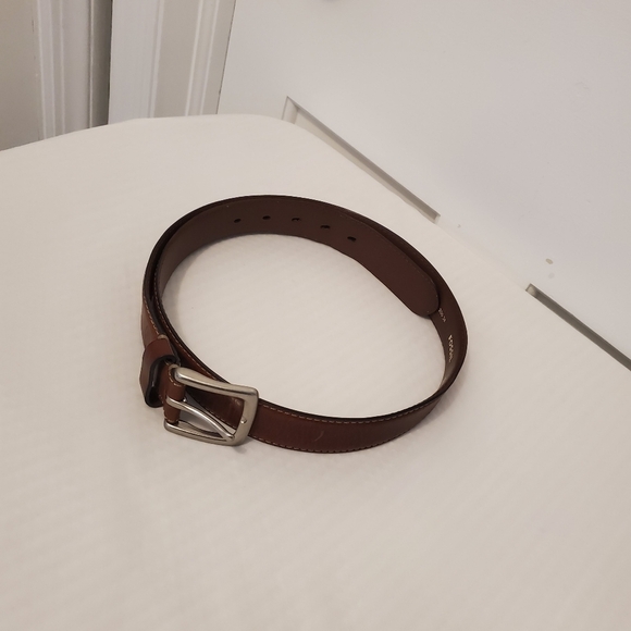 Fossil "Joe" Brown Leather Belt Size 38, Casual, Classic - Picture 11 of 13
